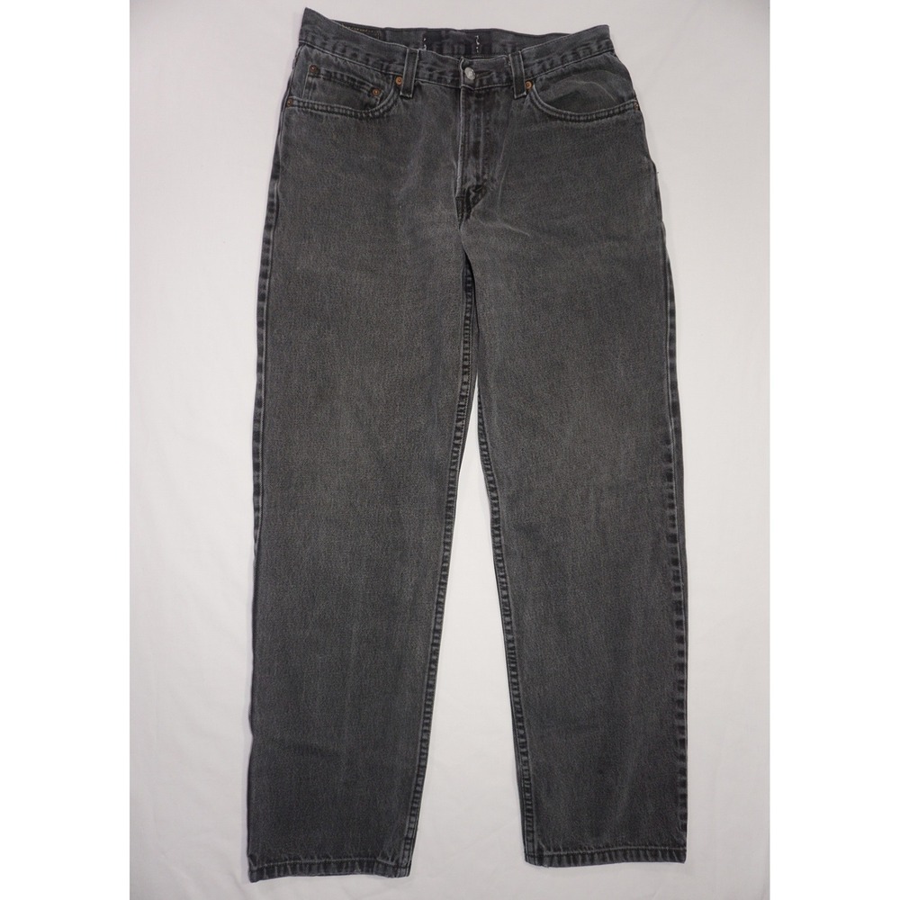 Levi's W33 L32 Black Denim Relaxed Fit 550 Jeans